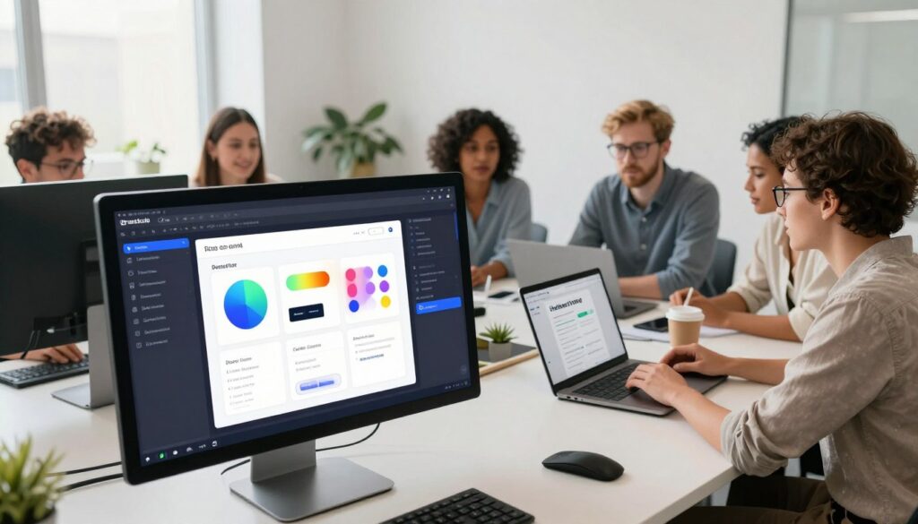 interface visual drag-and-drop FlutterFlow